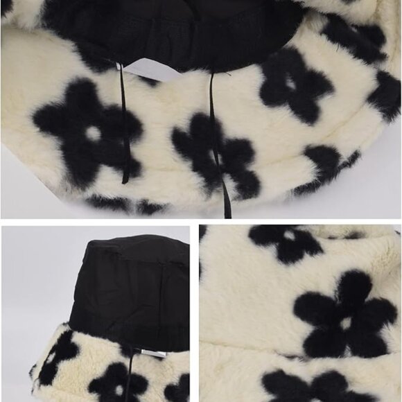 Winter Soft Faux Fur Plush Bucket Hat